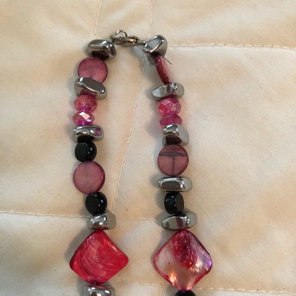 HAND MADE ONE OF A KIND NECKLACE AND HAT BAND 24” - Picture 4 of 6